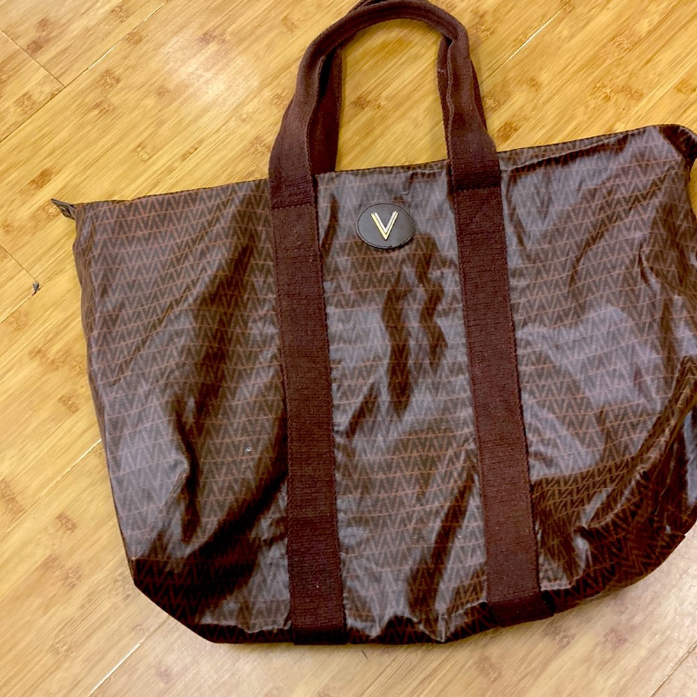 Authentic Mario Valentino bag V mark PVC brown for women